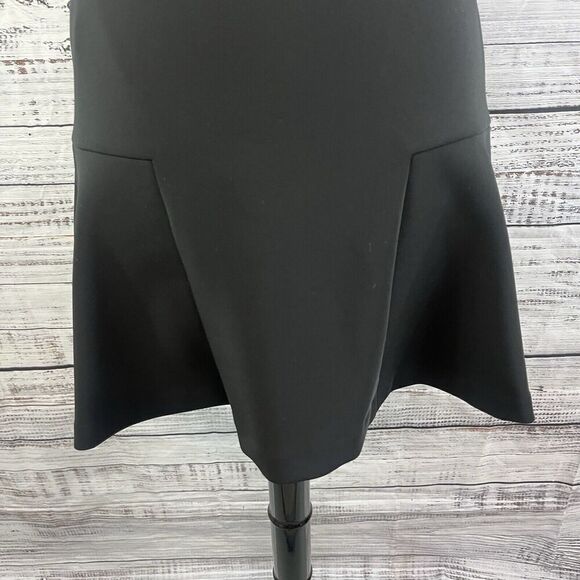 Ann Taylor Skirt size 2 Black Stretch A Line Above Knee Length Stretch Cocktail - Picture 4 of 9